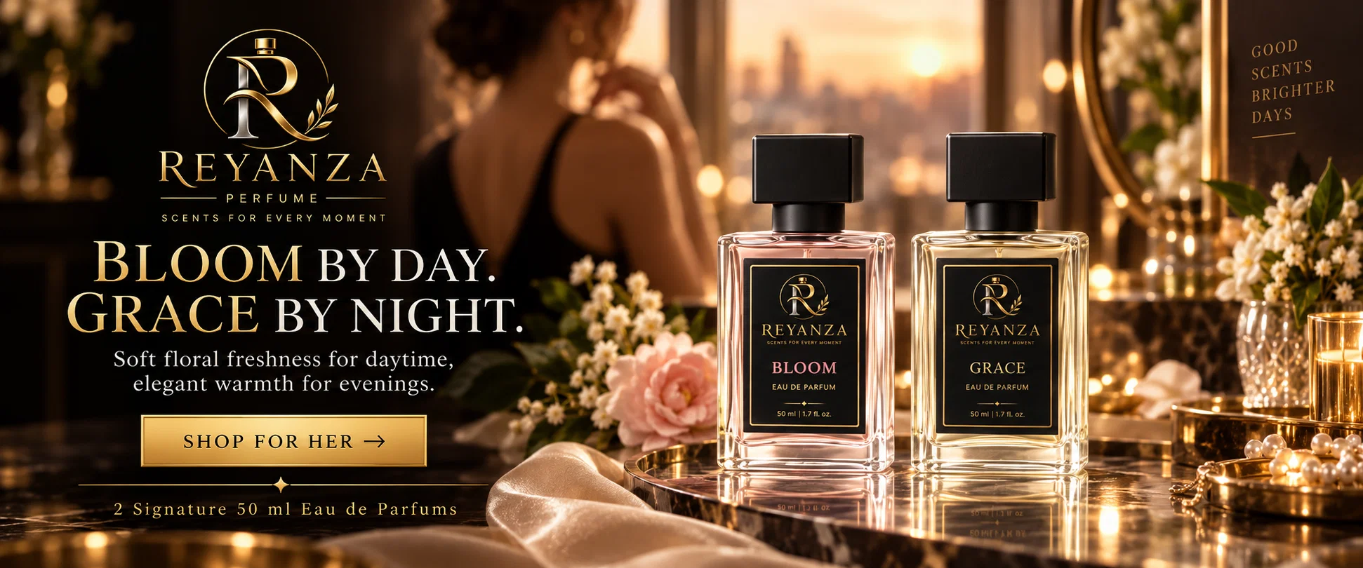 Reyanza Bloom and Grace perfumes for women 50 ml Eau de Parfum