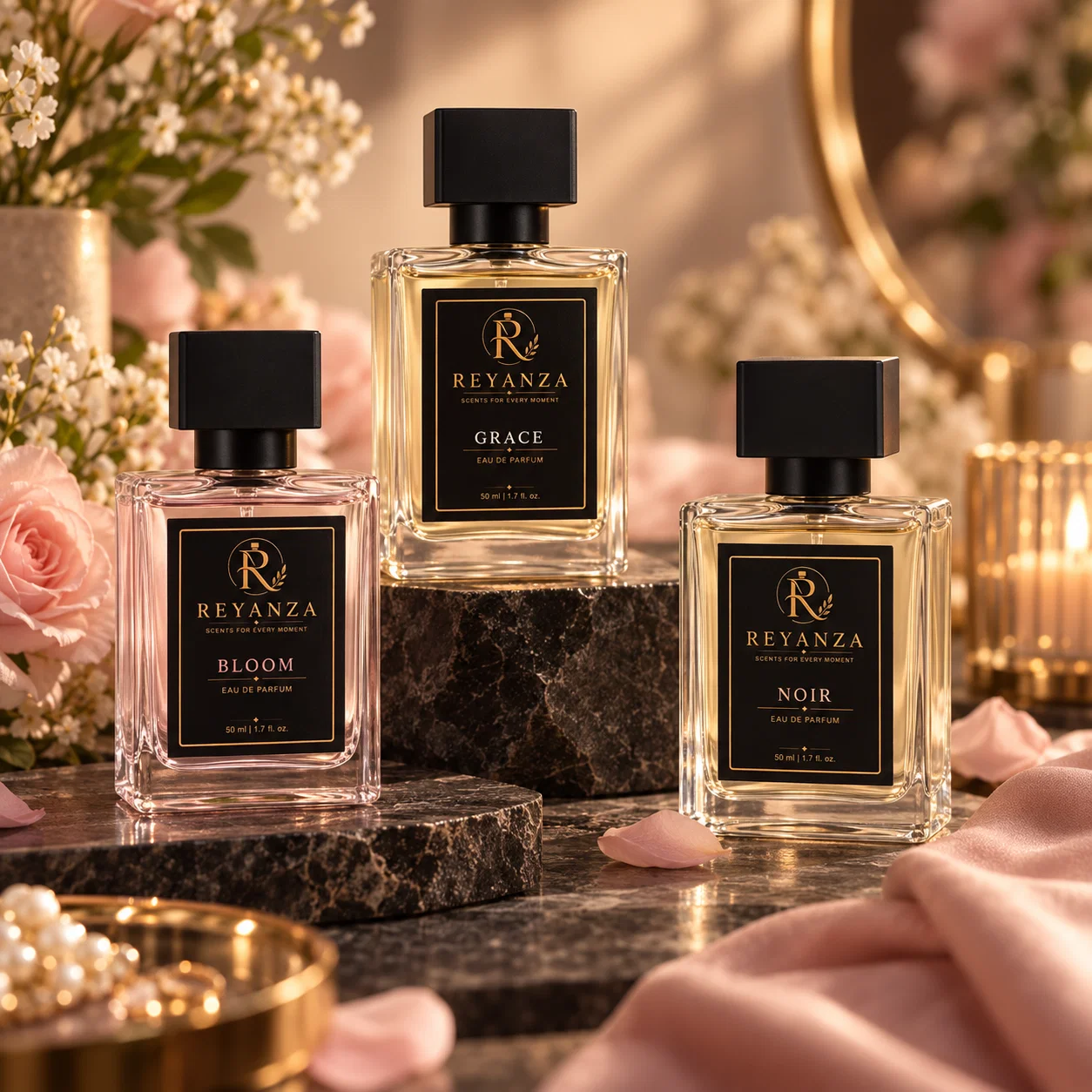 Reyanza Bloom and Grace perfumes for women 50 ml Eau de Parfum