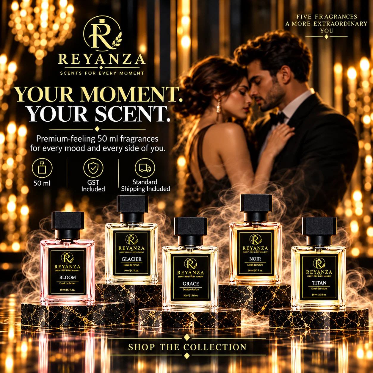 Reyanza 50 ml perfume collection for men women and unisex fragrance lovers
